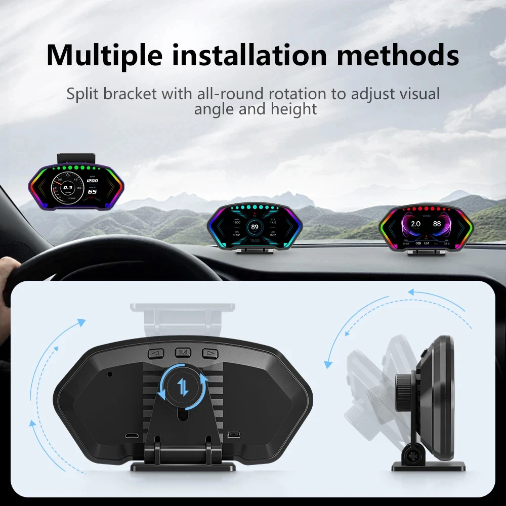 P3 HUD OBD2 GPS ڵ  ÷,  ڵ ӵ  ,  µ  溸  跮