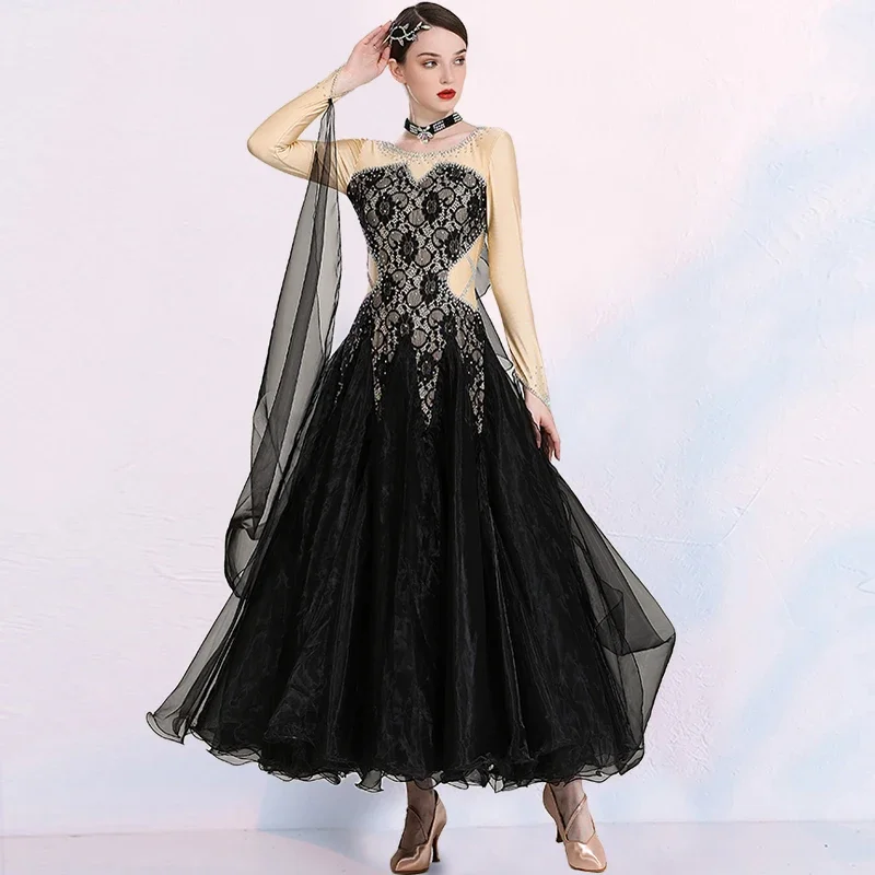 

Ballroom Dance Competition Dresses Modern Waltz Performance Costumes Tango Foxtrot Dance Wear Spanish Flamenco Stage Dress