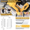 Cordless Electric Nail Gun Straight/N-shape Nails Pure Copper Motor Woodworking Universal DIY Nailing Machine For Makita Battery 2