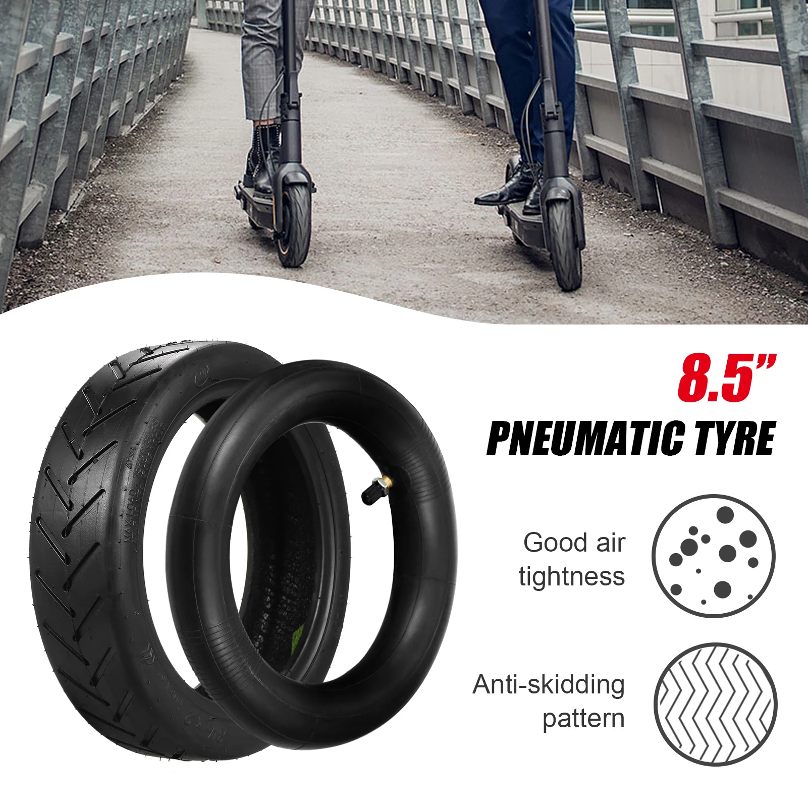 Inflatable Inner Tubes Outer Tires Replacement for Xiaomi Mijia M365 Electric Scooter E Scooter Wheel Accessories 8.5 Inch