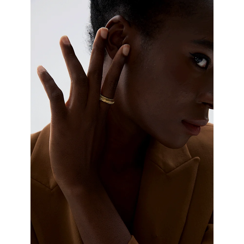 Yhpup Minimalist 18K PVD Plated Ring
