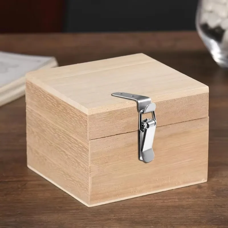 Duck Mouth Buckle Hook 90 Degree Wooden Box Closure Lock Spring Loaded Draw Toggle Buckle Clamp for Suitcase Cabinet Door Hasps furniture hardware toggle latches decorative latches