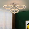 Modern Flush Mount Crystal Chandelier 5