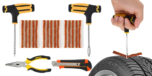 Tire Plug CAR MOTORCYCLE BIKE TUBELESS TYRE REPAIR PCS KIT