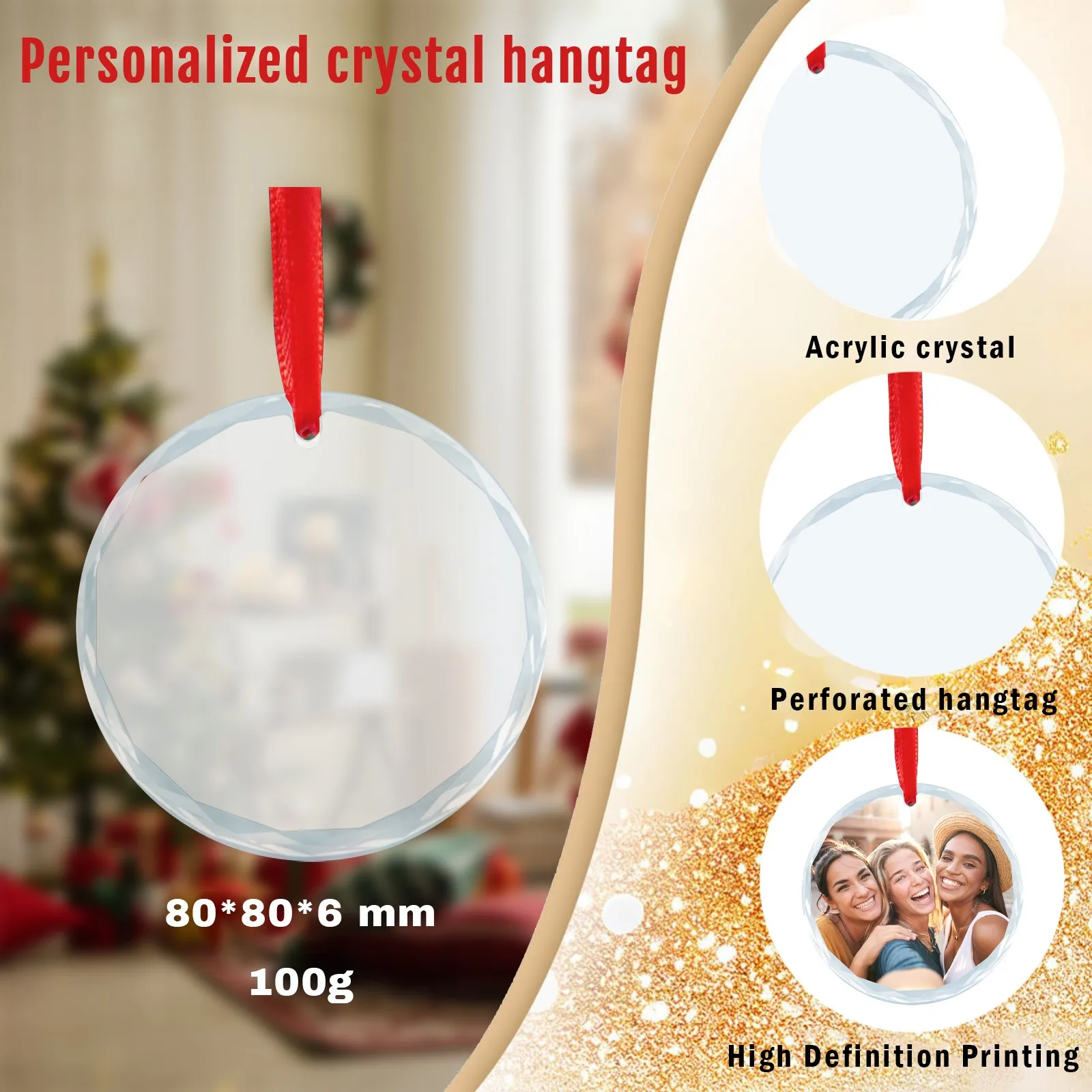 Our First Christmas As Ornament -Wedding Couple Gifts, Bridal Shower, Newlyweds Marriage Gifts, 1st Year Married