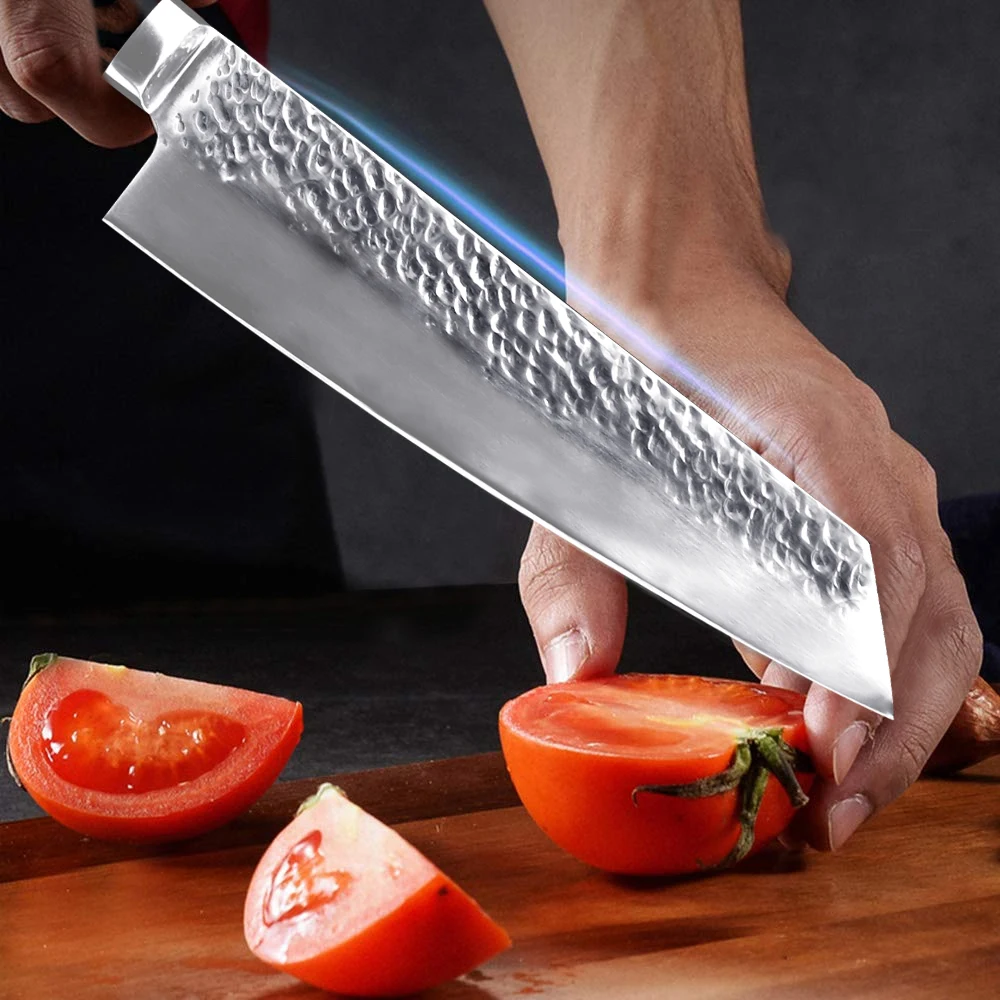 Kitchen Knives Set 1-6pcs japanese Stainless Steel 7CR17 440C Sharp Santoku Kiritsuke Utility Paring Chef Knife Wooden Handle - 6