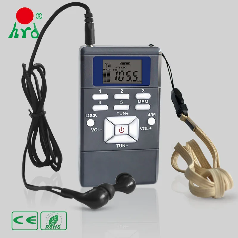 

LED Display Digital FM Radio Mini Speaker Portable Receiver Display Dual Channel Single Band Music Player HRD-102 Radio