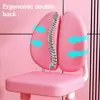 Children Desk Chair Set Astronaut Pattern Widened Desktop Students Desk Chair Rounded Corner Study Desk Chair Set Kid Furniture 4