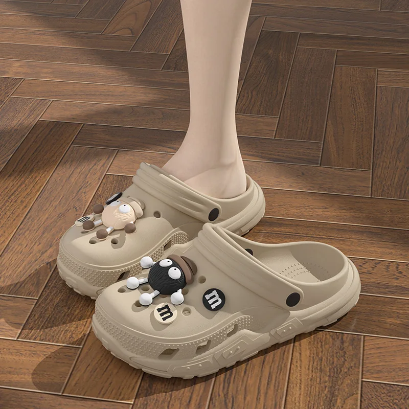 Cartoon Charms Cross Clogs Eva Soft Summer House Slippers Women's Sandals Slipper Man Shoes Kids Indoor Slipper 3