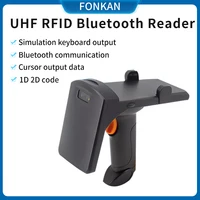 Fonkan Portable UHF RFID Keyboard Emulator USB Bluetooth RFID Tag Sticker 1D 2D Code Scanner UHF RFID Handheld Reader 2