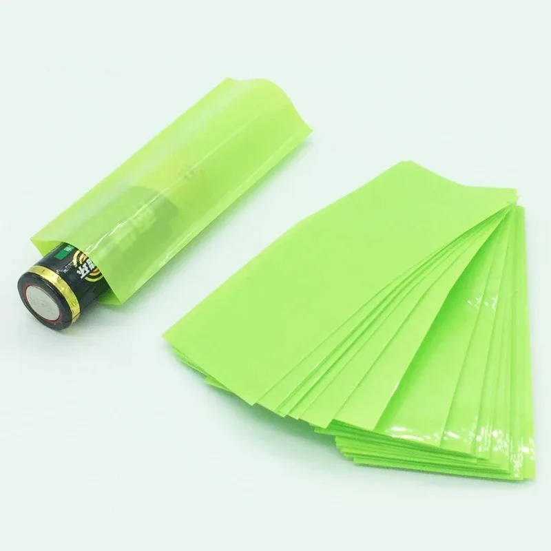 Heat Shrink Tubing 100Pcs Flat PVC For 18650 Battery Shrink Film Sleeve Self-Adhesive Insulator