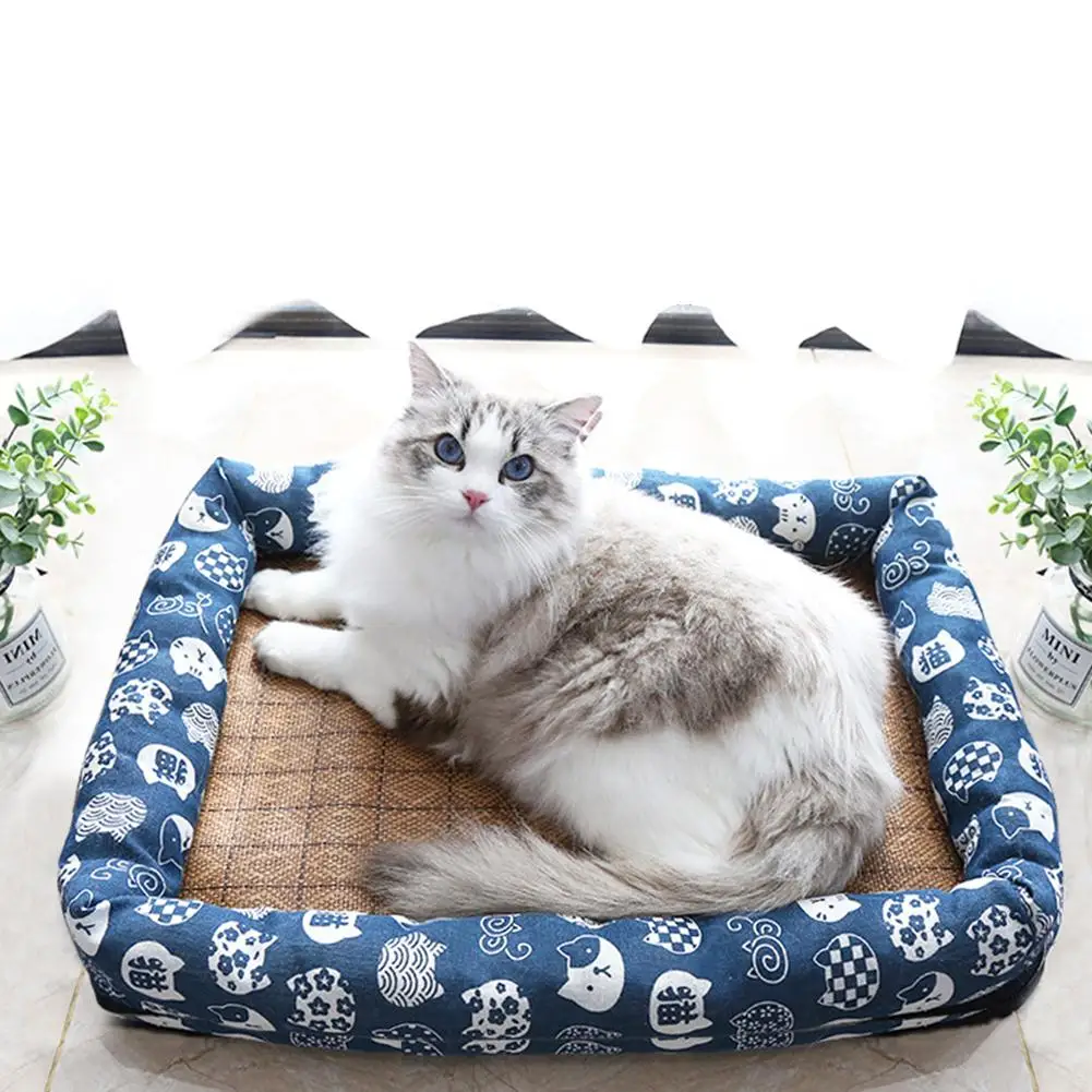 Summer Pet Cooling Mat Square Breathable Dog Cat Bed Cushion Pet