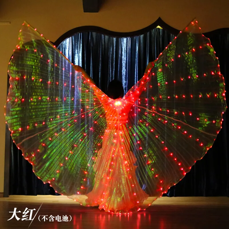 Capa de mariposa fluorescente con luz LED para bailar y bailar, sin  batería, accesorios de disfraz que brilla para el rendimiento, alas de  ángel, para