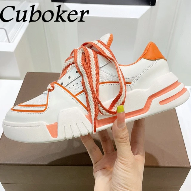 2022 Brand Women Flat Shoes Round Toe Lace up Female Thick Sole