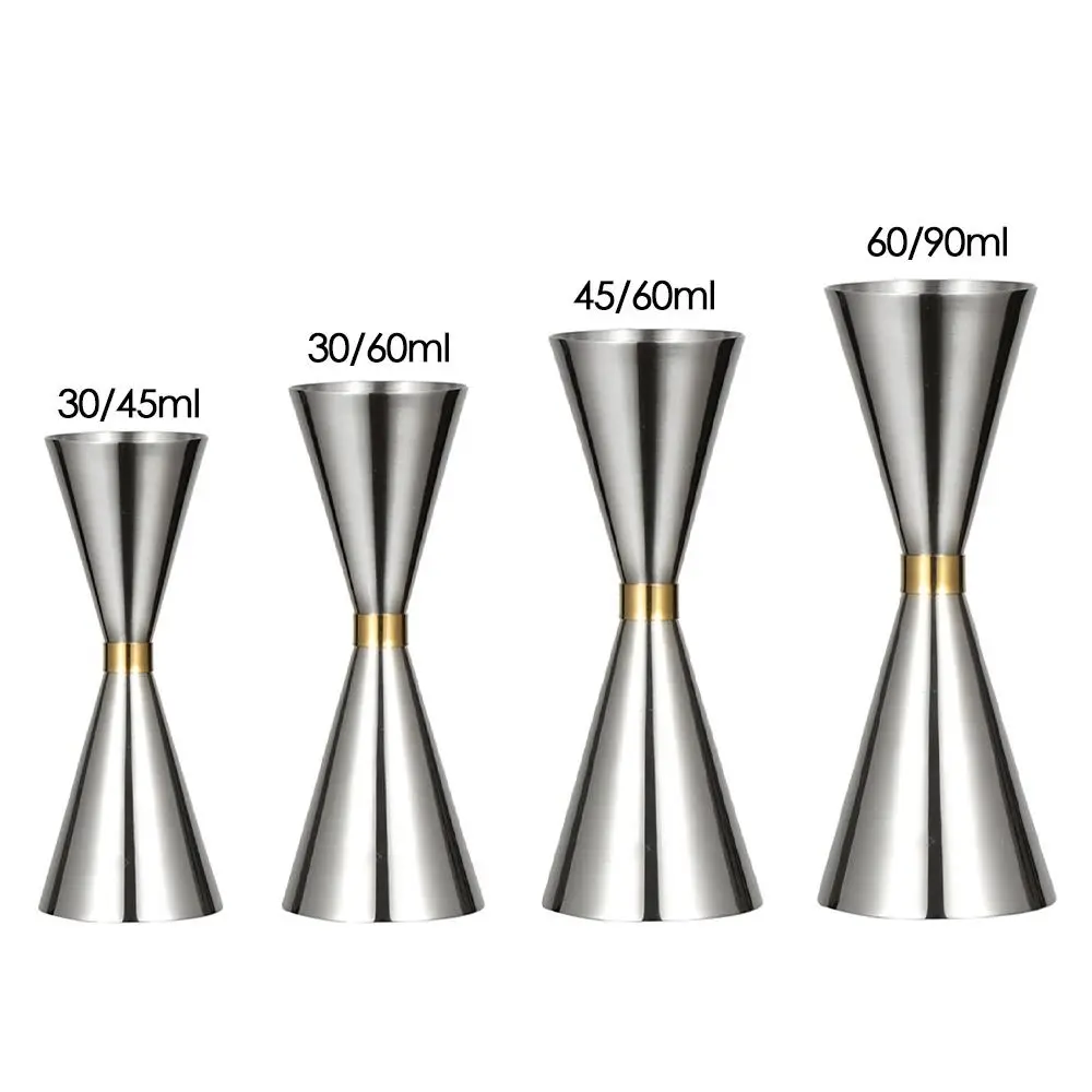 Measurements Inside Double Cocktail Jigger Spirit Measure Stainless Steel OZ/ML Bar Measuring Jigger Shot Bar Jigger Home images - 6