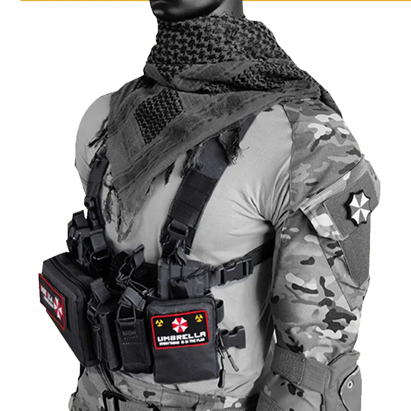 Lightweight Tactical Vest Adjustable Airsoft Game Chest Rig Vest Clothing 