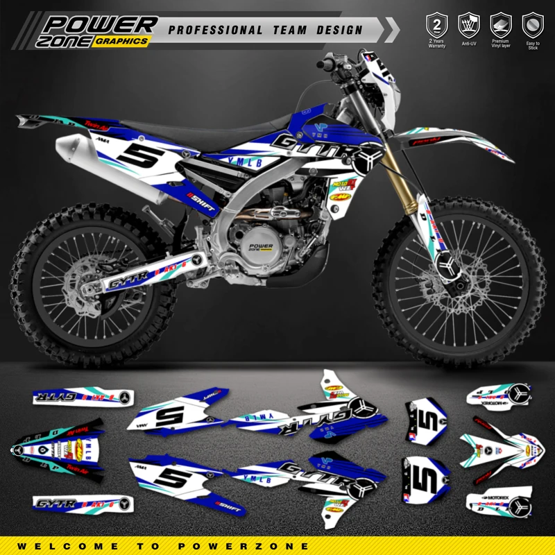 

Персонализированные графические фоны PowerZone, Набор наклеек для YAMAHA WRF450 16-19 YZF450X 15-18, наклейки для мотоциклов 17