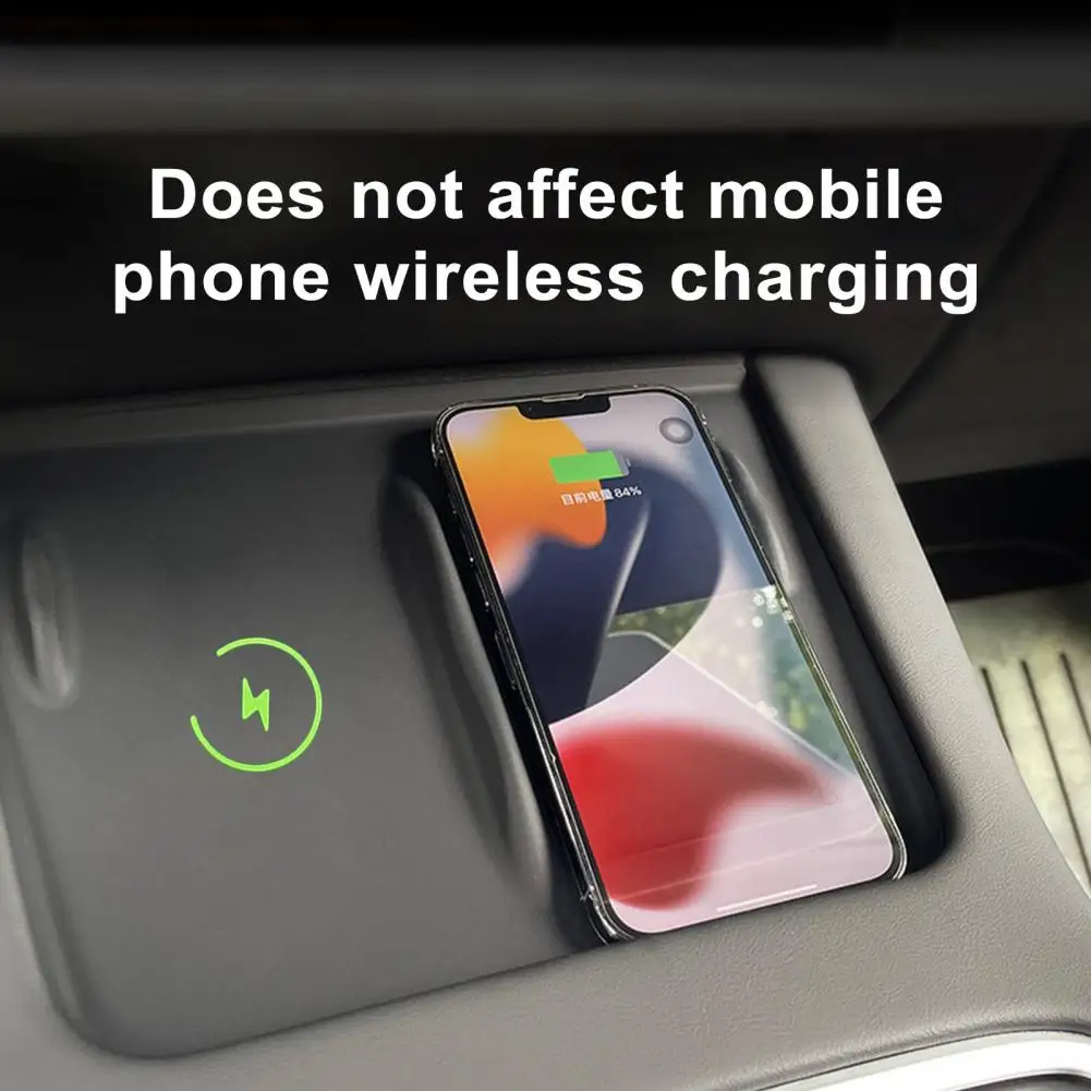Silicone Wireless Charger Pad For Tesla Model Y Silicone Wireless Charging Mat For Tesla Model 3/y Glow Dark Car 무선 충전 패드