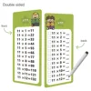 15Pcs/set Math Addition Subtraction Multiplication Division Erasable Reusable Number Learning Cards Children's Math Teaching Aid 4