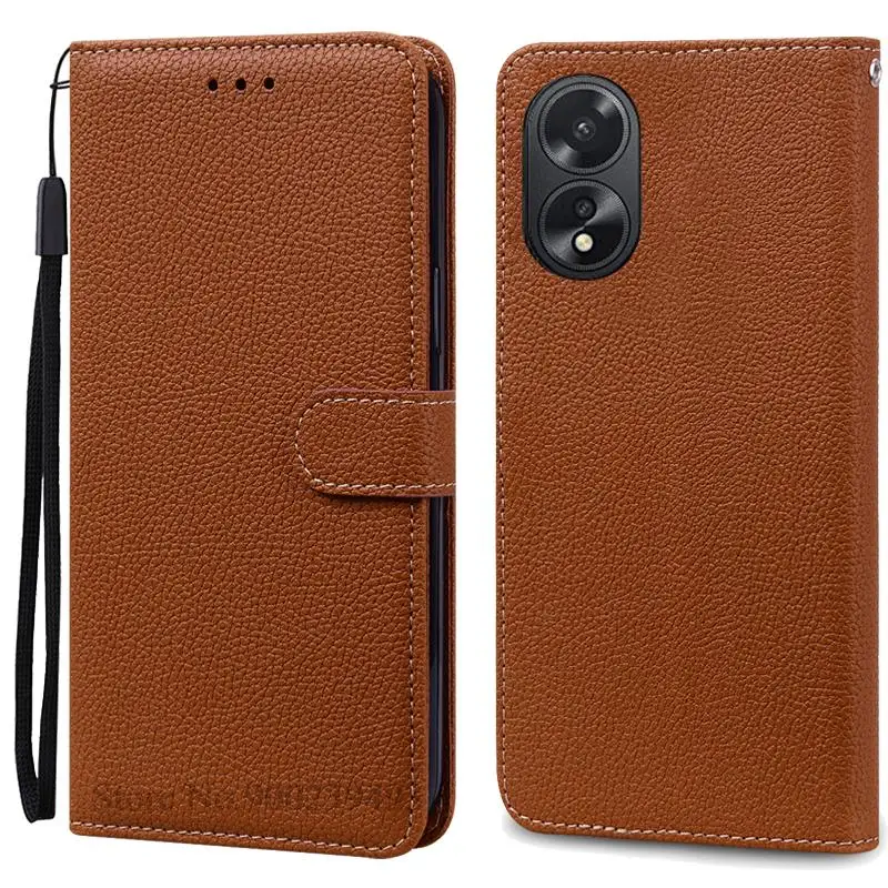 Leather Flip Wallet Phone Case with Silicone Cover - Elegant Design