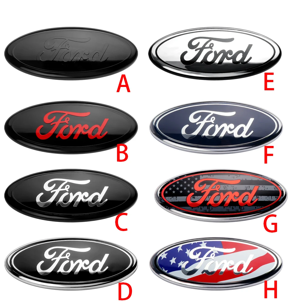 1 Stück Auto-Lenkrad-Emblem-Abdeckung Aufkleber für Ford Racing Focus Fiesta Ranger Fusion Mustang Mondeo Edge MK2 Auto-Zubehör – Detail 1