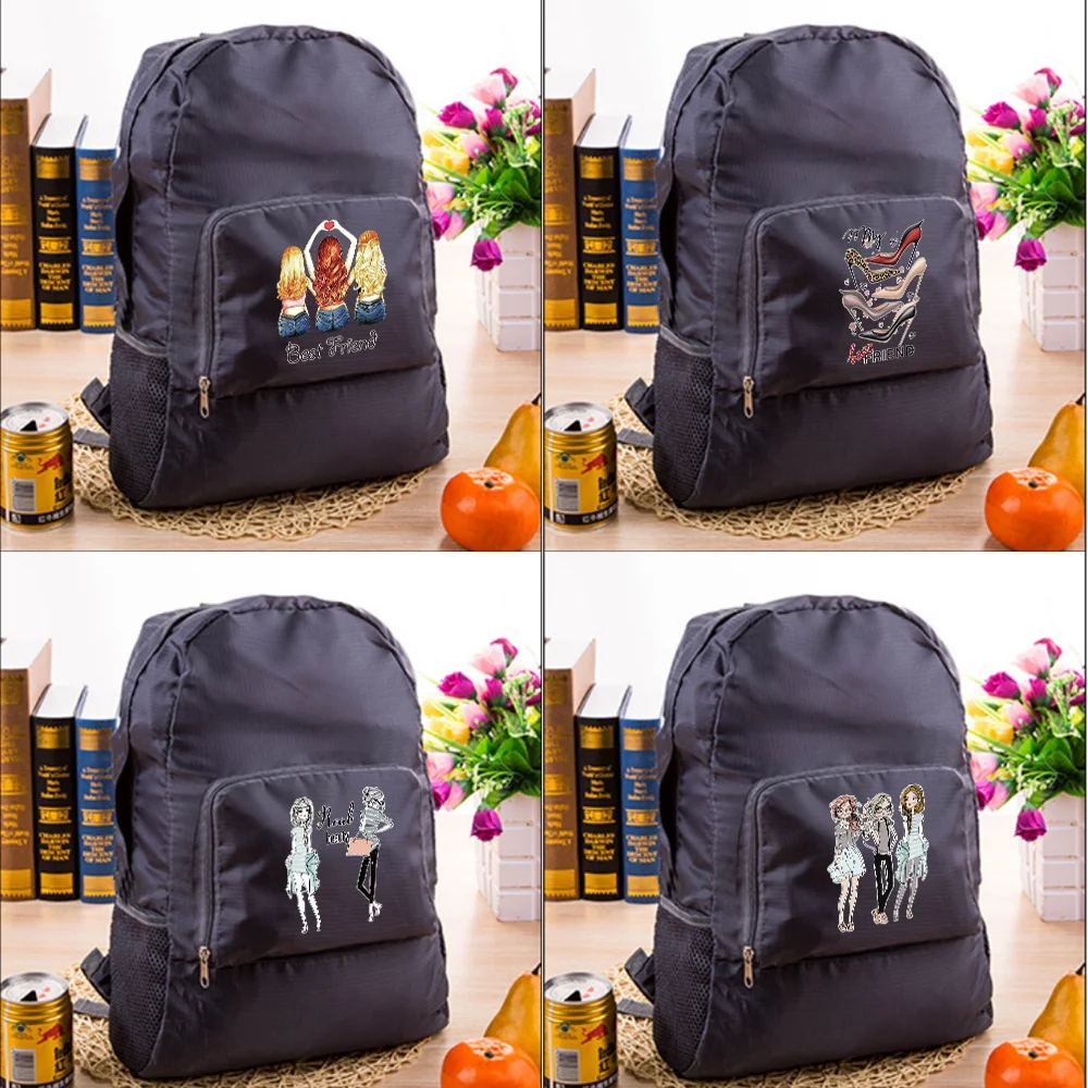 

Foldable Backpack Camping Hiking Ultralight Travel Daypack Bag Friends Print Outdoor Mountaineering Sports Daypack for Men Women