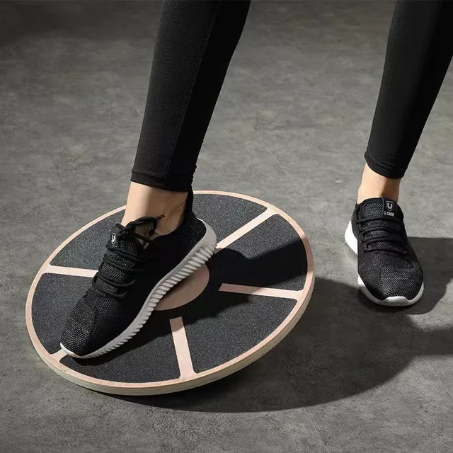 Wooden Wobble Balance Board Exercises Training Non-Slip Multifunctional Yoga Waist Twisting Board Fitness Equipment Home Gym 2