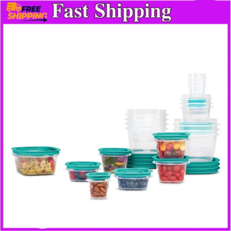 

Seal Set of 21 Variety Food Storage Containers, Teal Lids