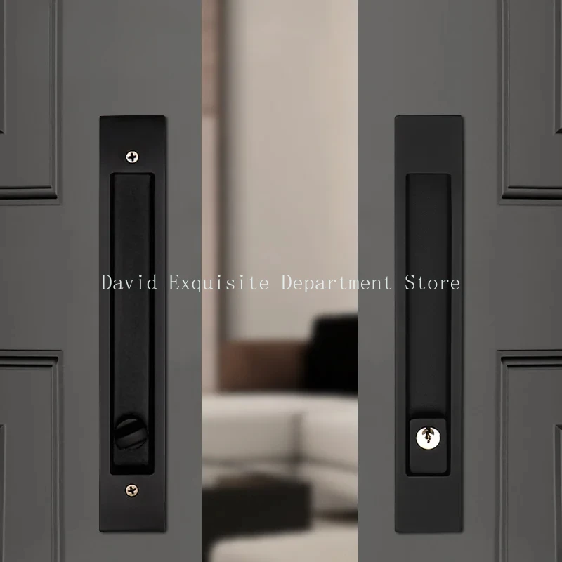 Wooden Door Hanging Wheel Sliding Door Lock Sliding Lock Interior Kitchen Hook Invisible