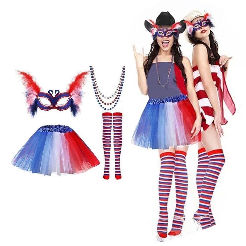 

Q0KE Mardi Gras Costume Accessory Set Bead Necklace,Carnival Party Decoration Supply