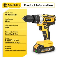 MELLWIN 25 + 3 couple électrique perceuse à percussion ensemble polyvalent sans fil tournevis électrique outil électrique pour Makita 18V batterie broche 3