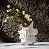 CAPIRON Ceramic Conch Vase Modern Minimalist Home Design Ornaments Mantel Bookshelf Living Room Desktop Decoration Accessories 1