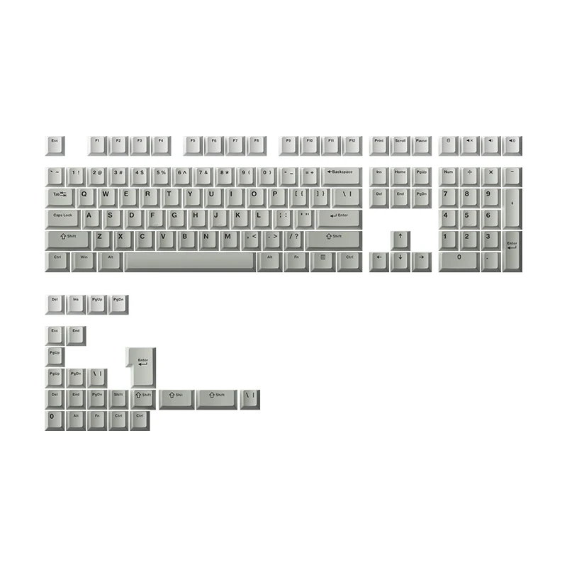 Akko Quente Frio Cinza Conjunto 132-chave Cereja Perfil Keycaps Conjunto Pbt Double-shot Full Keycaps Conjunto para Teclado Mecânico mx - Imagem 2