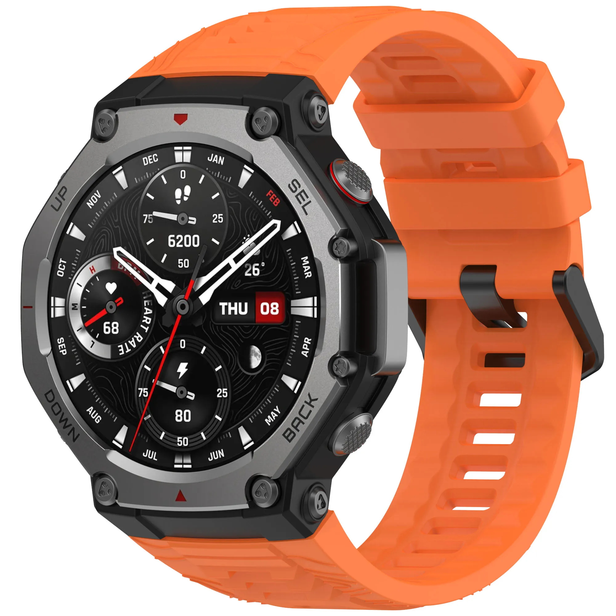 Amazfit T-Rex 3 Silicone Sport Replacement Band - Original Smartwatch Accessory Bracelet