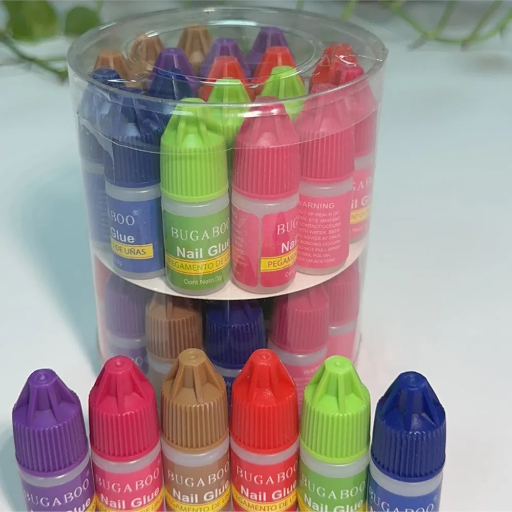 

3g*5Pcs Nail Art Glue Fast-Dry Adhesive Acrylic Art False Tips Decoration Nail Rhinestone Nail Glue False Tip Manicure Tool
