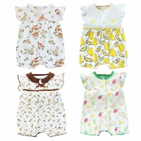 2024 Summer Newborn Baby Rompers Short Sleeve Cartoon Printed Soft Cotton Jumpsuits Infant Bebe Clothes For 3-18 Month boy girls 1