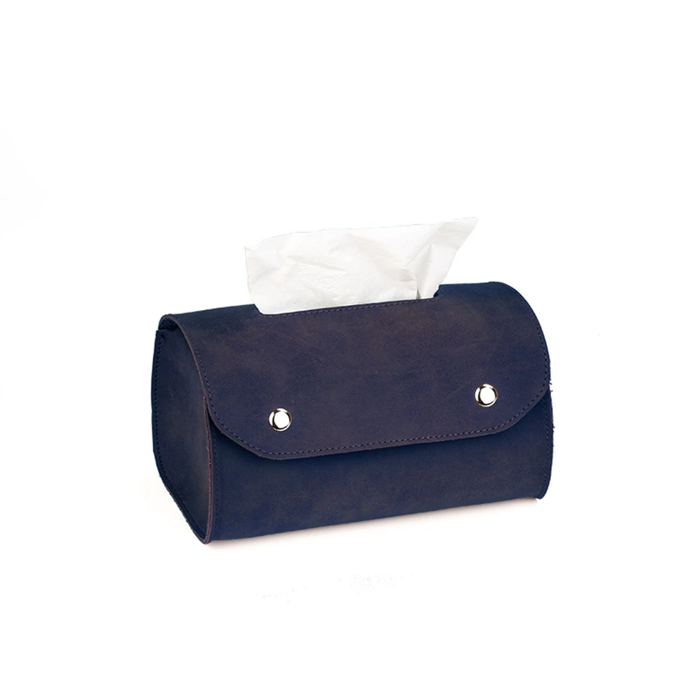 Retro PU Leather Table Napkin Holder Eco Tissue Box for Bedroom Household Living Room Decoration Car Kitchen Office Storage Bag 3