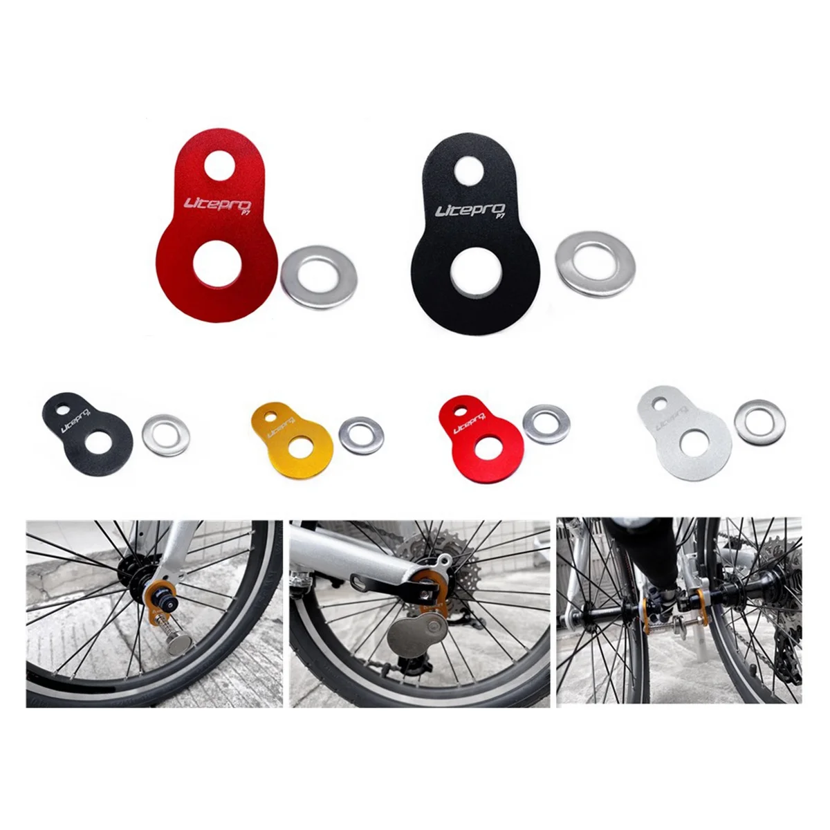 

Litepro Folding Bike Magnet Adapter Aluminium Alloy Magnetic Buckle Conversion Seat for FNHON 1611 Bicycle Parts Black