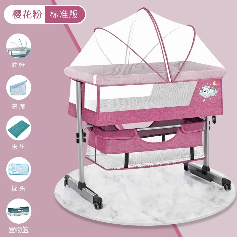 

Splice Foldable Baby Crib for Newborns Aged 0-2 Baby Crib Multifunctional Foldable Crib Sleeping Bed Baby Cot Bed