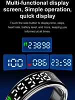 R13 Smart Ring Men Women with Charging Case,Heart Rate Blood Oxygen,Skin Temperature Monitor,5ATM Waterproof For Android iOS - Image 4