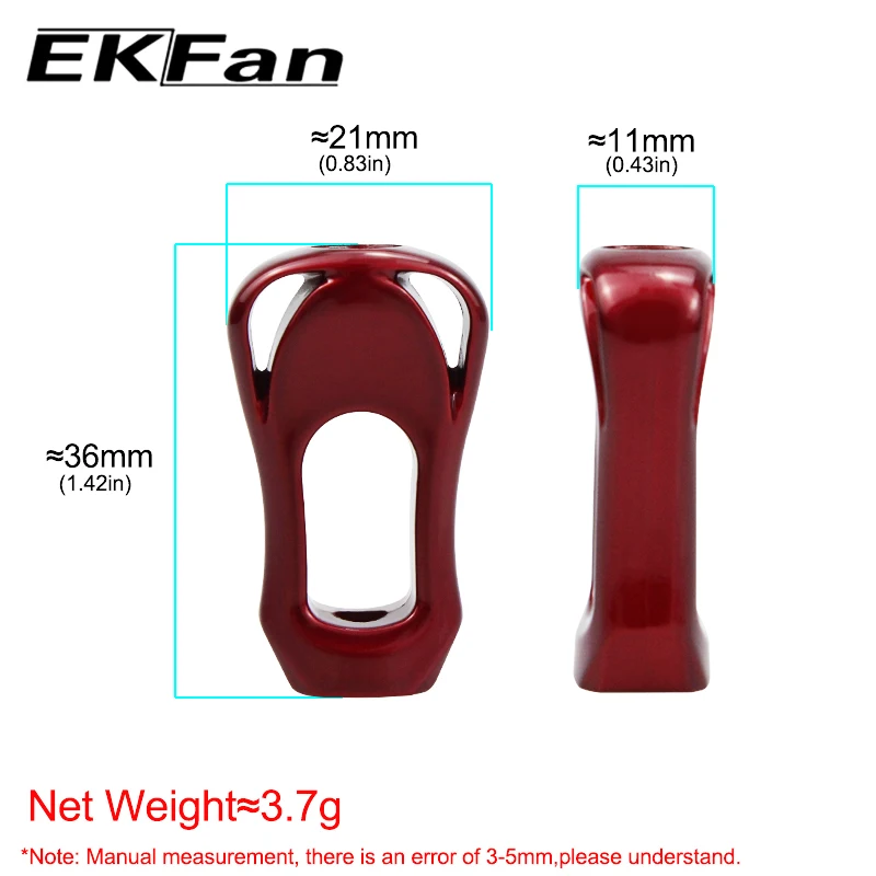 EKFan 1PC 26mm 샤프트용 탄소 섬유 미니 손잡이 A/D/S REEL 스피닝 베이트캐스팅 루어 릴 핸들 DIY 부품