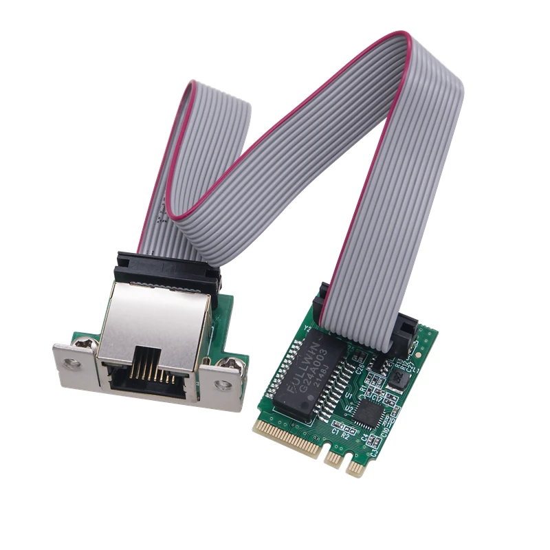 Фото Новая сетевая карта M.2 A + E Gigabit Ethernet M2 к порту RJ45 COM Lan адаптер 10/100 Мбит/с сетевой адаптер RTL8111H/RTL8111F чип №3
