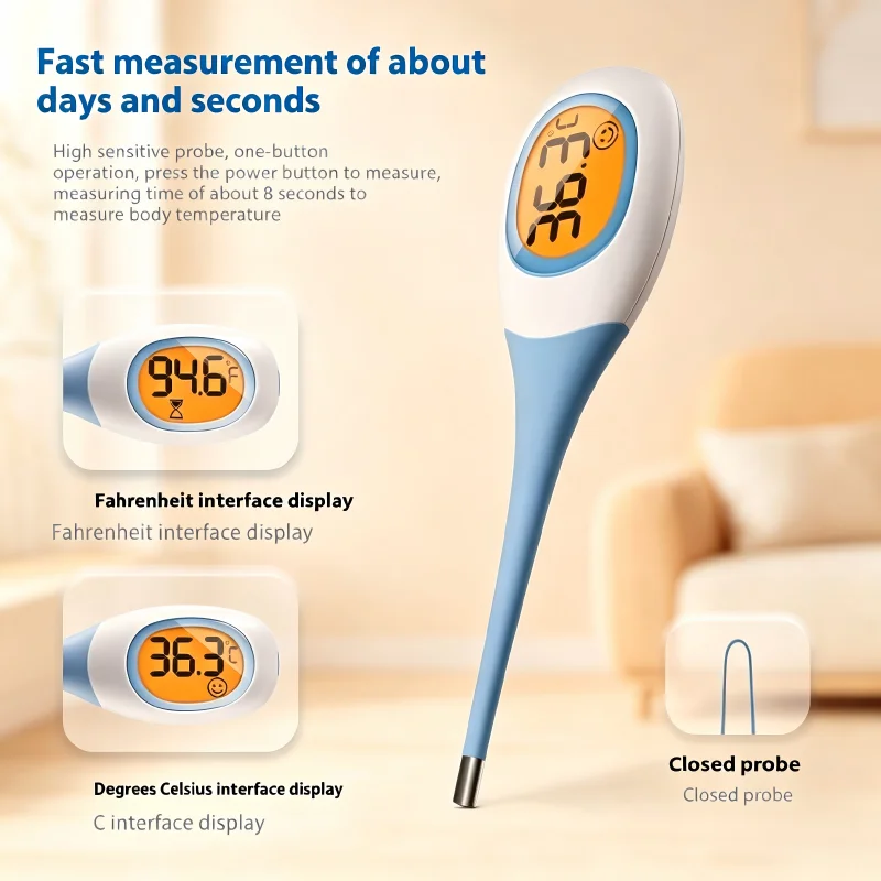 Enhanced Pet Digital Thermometer with Large Display and Fast Readout