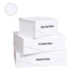 Elegant Magnetic Lid Gift Box for Special Occasions and Celebrations (WHITE)