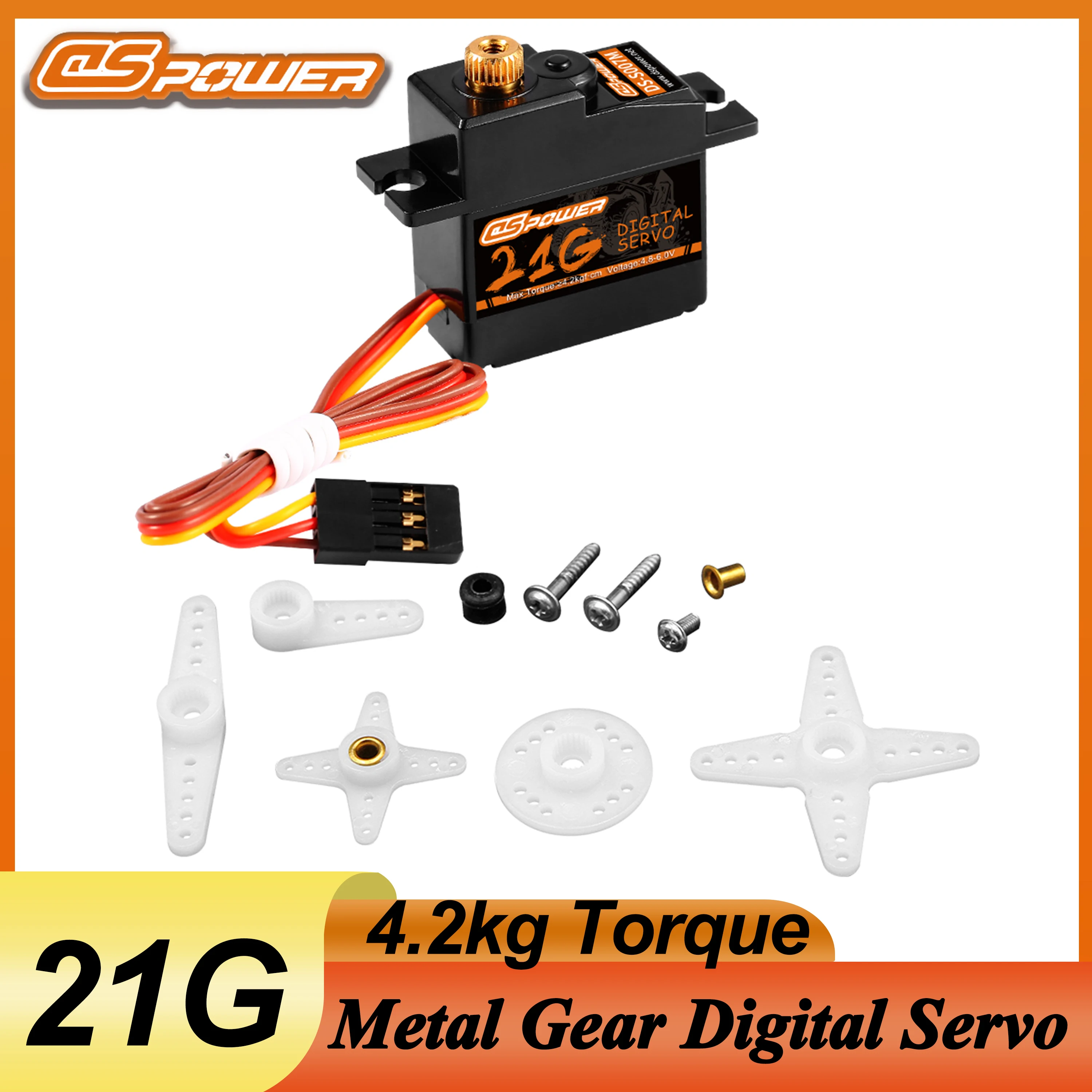 High-Performance 21g Metal Gear Waterproof Digital Servo for RC Models & Robotics