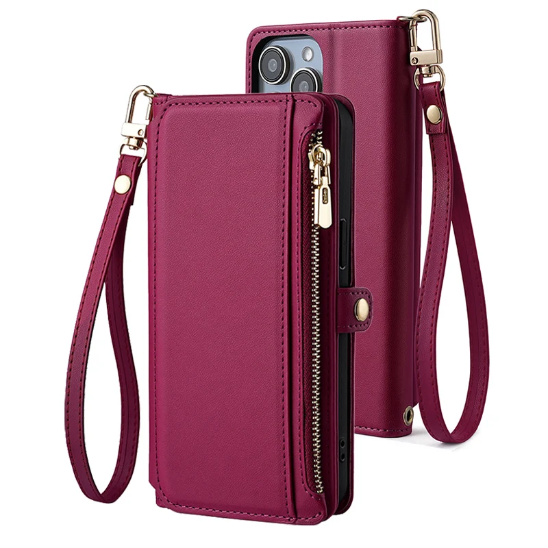 Flip Cover Zipper Wallet Phone Case