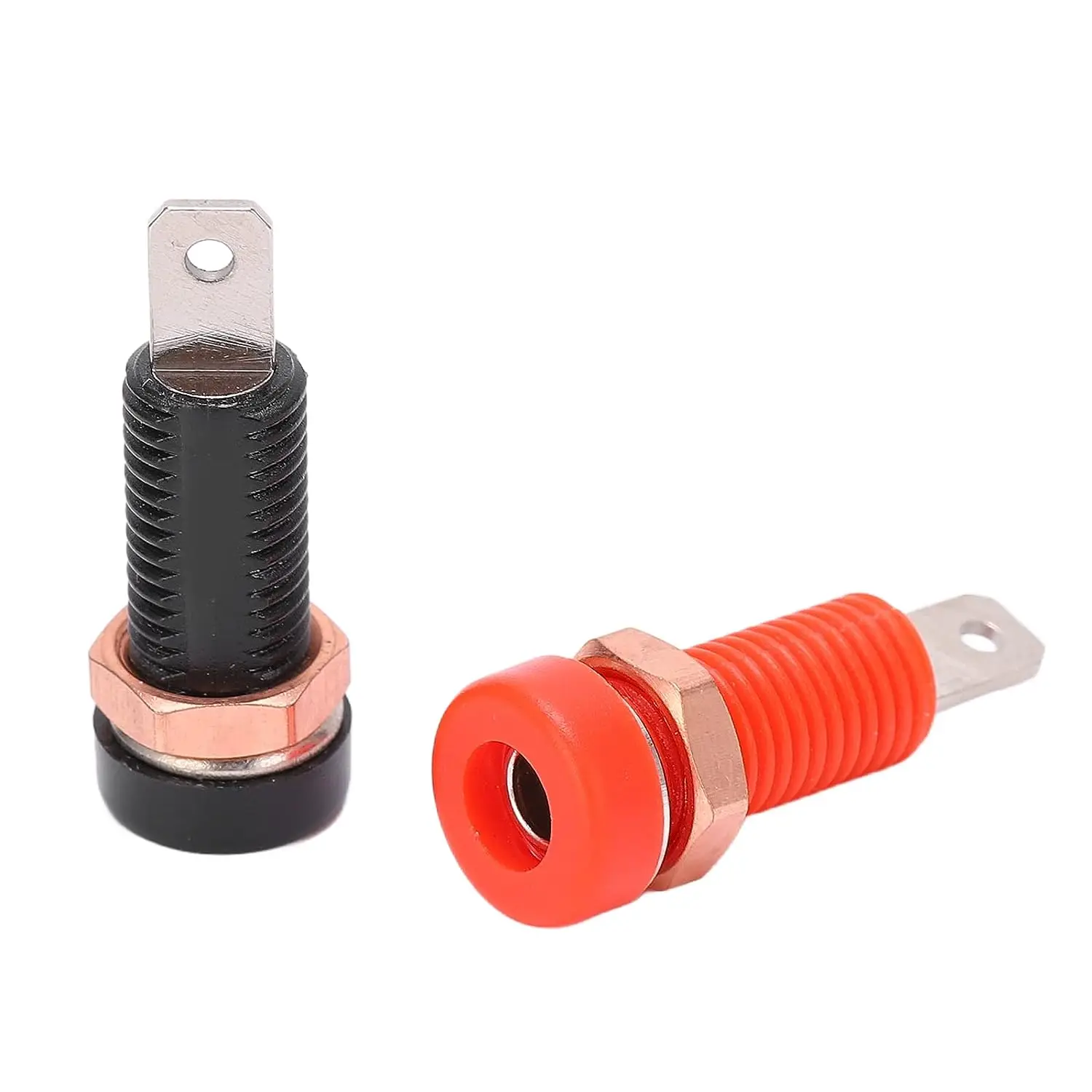 

10pcs Banana Plugs Brass Banana Connector 4mm 0.2in Hole Insulation Resistance Maximum.24A Socket Connector Female 30V 60V
