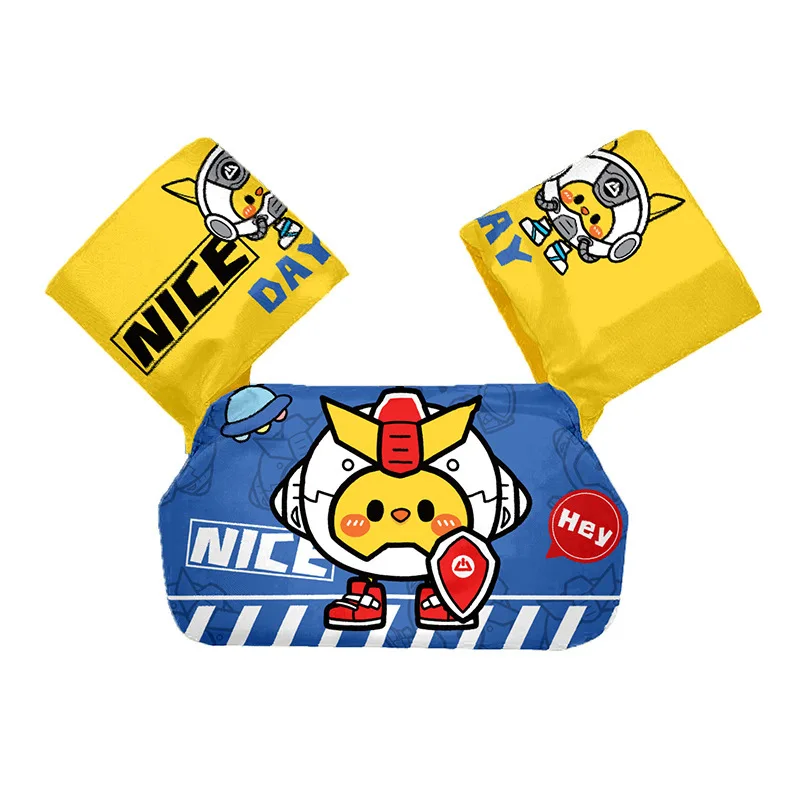 Cartoon Baby Swim Float with Arm Sleeves - Adjustable Foam Safety Life Jacket