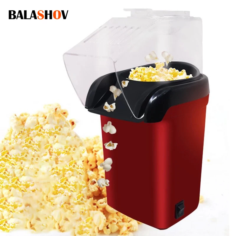 

Popcorn Makers 1200W Fully Automatic Household Mini Efficient Electric Hot Air Corn Machine Corn Popper For Home Kitchen Tools