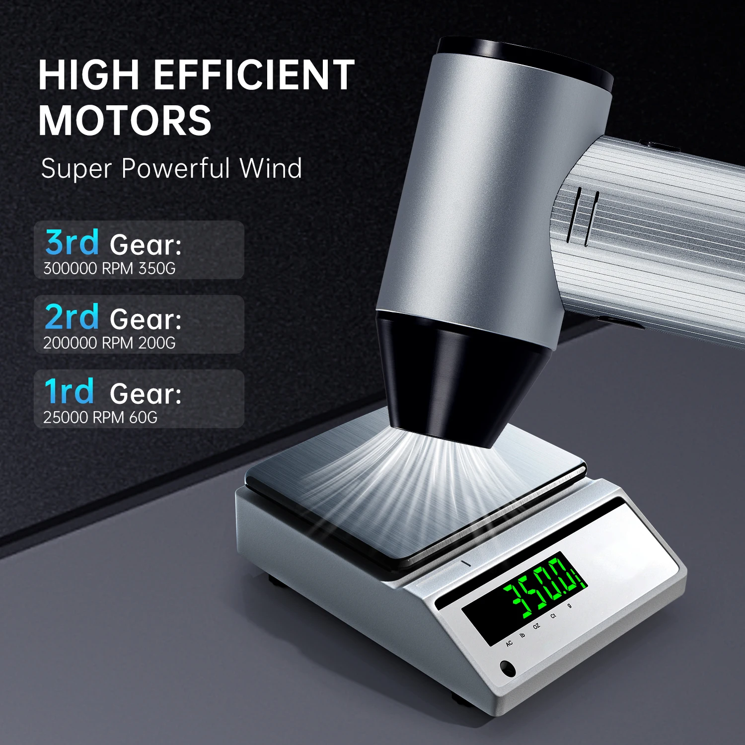 300000 RPM Air Blower Fan Handheld Turbo Jet Fan High-Speed Wireless Powerful Air Blower Brushless Snow Removal Dryer